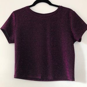Super fun, glittery purple top
